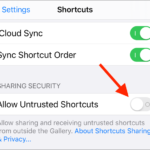 cara Mengatasi Allow Untrusted Shortcuts di iPhone