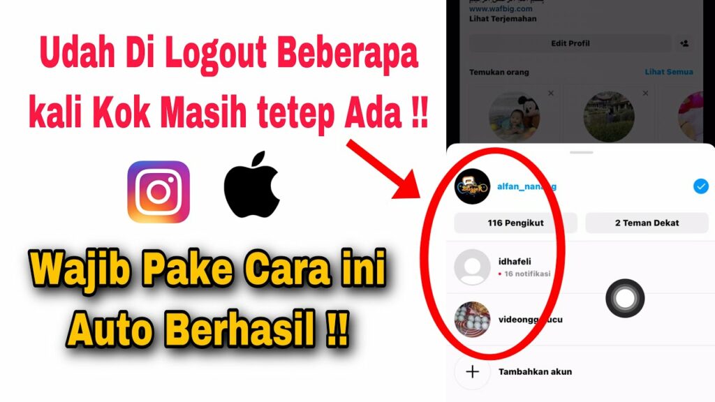 Cara Logout Akun Instagram di iPhone Yang Tersangkut / Remember