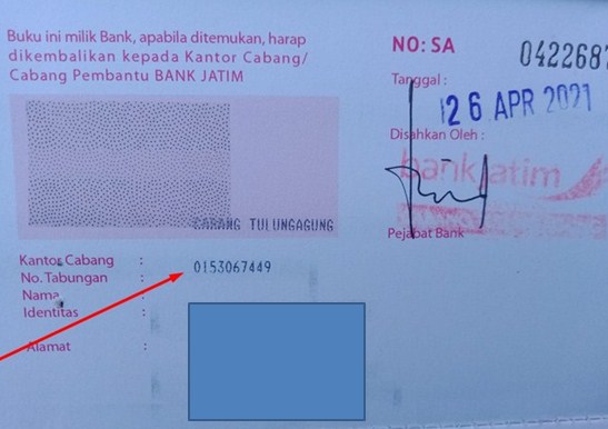 Nomor Rekening Bank Jatim
