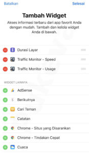 Cara Menampilkan Kecepatan Internet di iPhone Dengan Mudah Menggunakan Traffic Monitor with Widget1