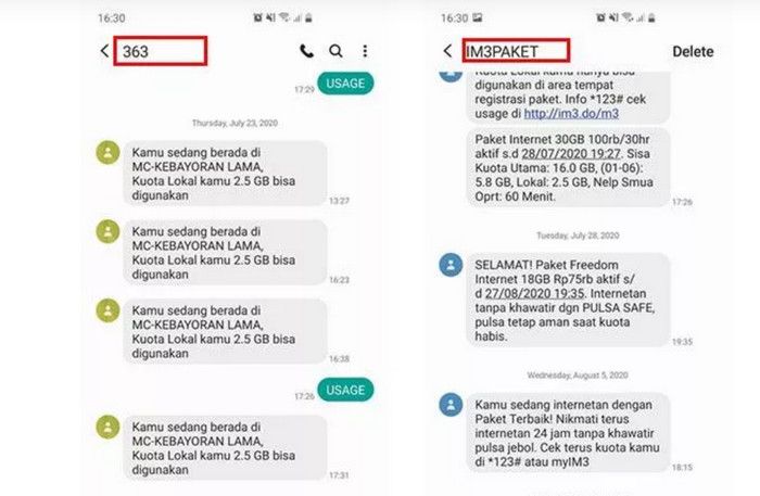 Cara Mengecek Paket Internet Indosat Menggunakan SMS