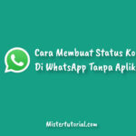 Cara Membuat Status Kosong Di WhatsApp Tanpa Aplikasi