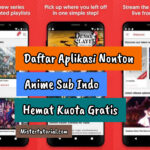Daftar Aplikasi Nonton Anime Sub Indo Hemat Kuota Gratis