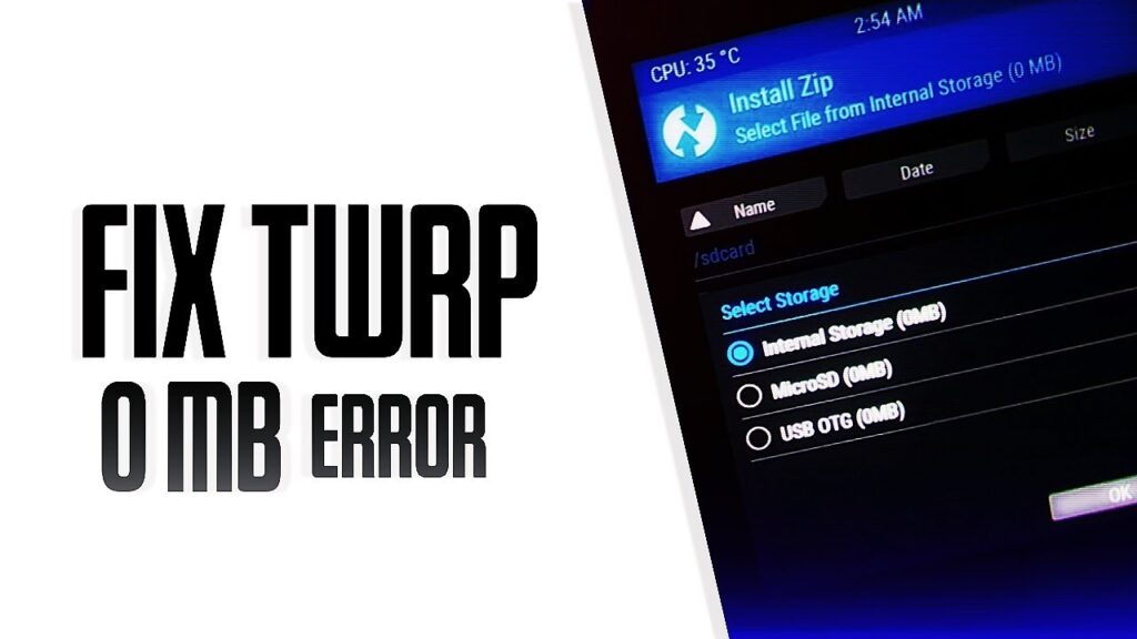 Cara mengatasi Internal Storage 0mb di TWRP